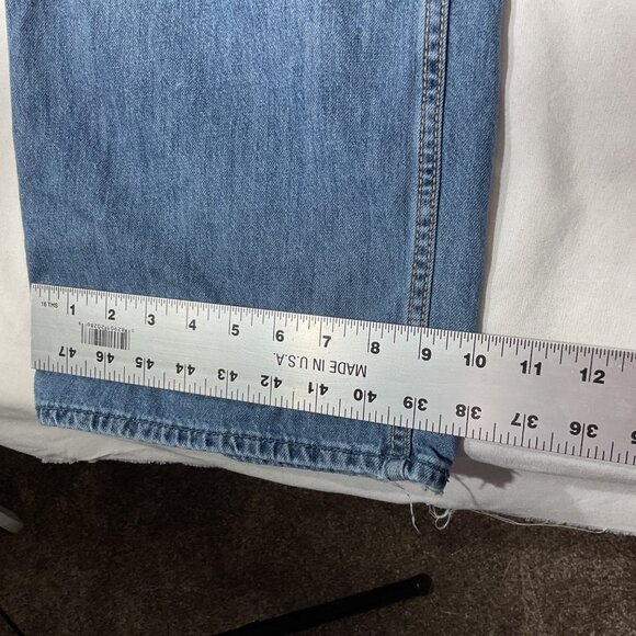 Hollister Overalls Womens Blue Denim Bib  Wide-Leg Adjustable Straps Size M - Picture 13 of 14